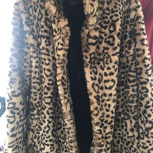 MOVING MUST SELL Zara faux leopard coat